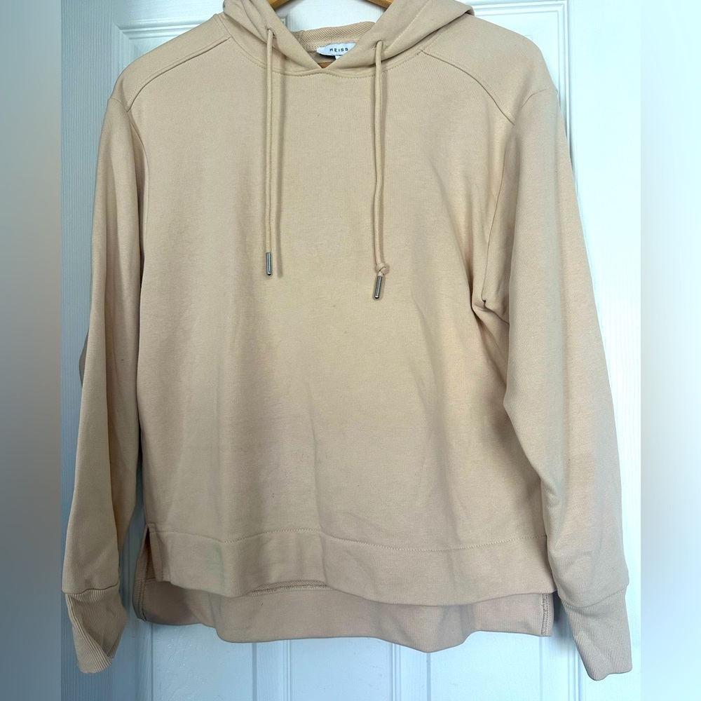 Reiss hoodie sweatshirt in tan rose color. Size small